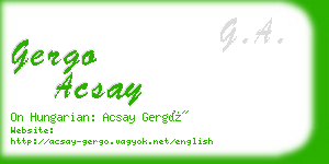 gergo acsay business card